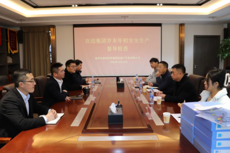 集团安管部一行赴腾博汇游戏官网地产公司开展 岁末年头清静生产督导检查